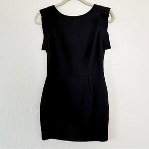Line & Dot Black Low Back Mini Dress